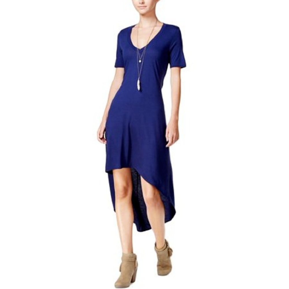 chelsea sky High-Low Cutout T-Shirt Dress in Navy Size XL Retail $68.00